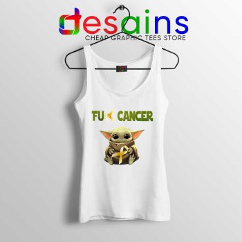 The Child does not like Cancer White Tank Top Baby Yoda Tops S-3XL