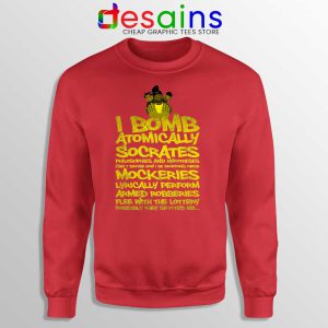 Wu Tang Saga Red Sweatshirt An American Saga Graphic Sweaters