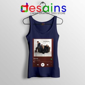 Zombie The Cranberries Navy Tank Top Rock Band Merch Tops