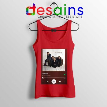 Zombie The Cranberries Red Tank Top Rock Band Merch Tops