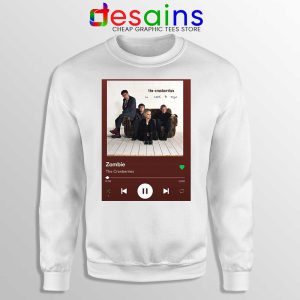 Zombie The Cranberries White Sweatshirt Rock Band Merch Sweaters