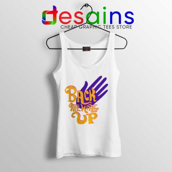 Back the Hale Up White Tank Top Landis Harry Larry Song Tops
