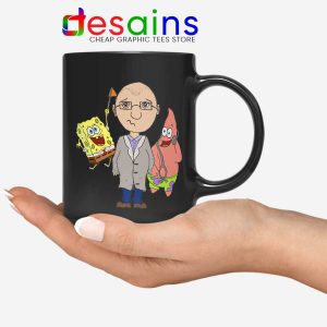 Doctor Spongebob Patrick Black Mug Funny Cartoon Coffee Mugs