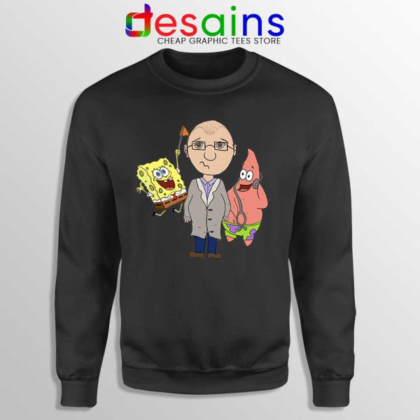 Doctor Spongebob Patrick Black Sweatshirt Funny Cartoon Sweaters