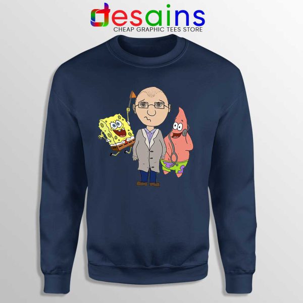 Doctor Spongebob Patrick Navy Sweatshirt Funny Cartoon Sweaters