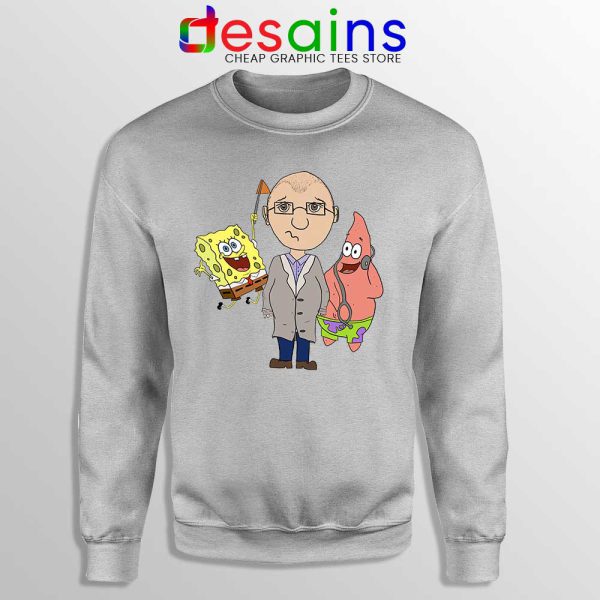 Doctor Spongebob Patrick Sport Grey Sweatshirt Funny Cartoon Sweaters