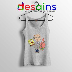 Doctor Spongebob Patrick Sport Grey Tank Top Funny Cartoon Tops