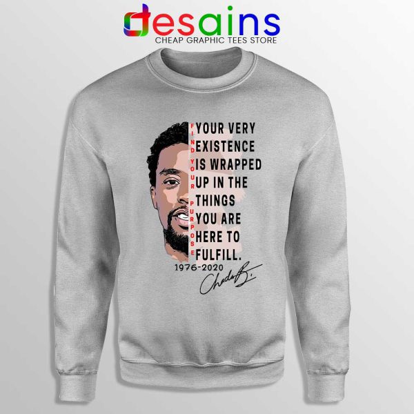 Find Your Purpose Sport Grey Sweatshirt Chadwick Boseman RIP Sweaters