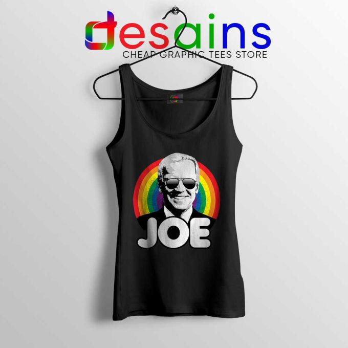Joe Biden Pride Black Tank Top Rainbow Flag Joe Tops LGBT S-3XL
