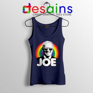 Joe Biden Pride Navy Tank Top Rainbow Flag Joe Tops LGBT S-3XL