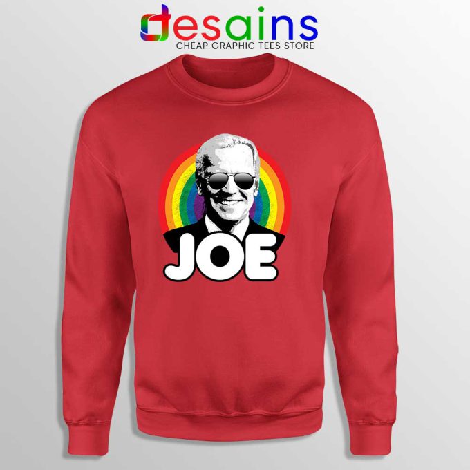 Joe Biden Pride Red Sweatshirt Rainbow Flag Joe Sweaters