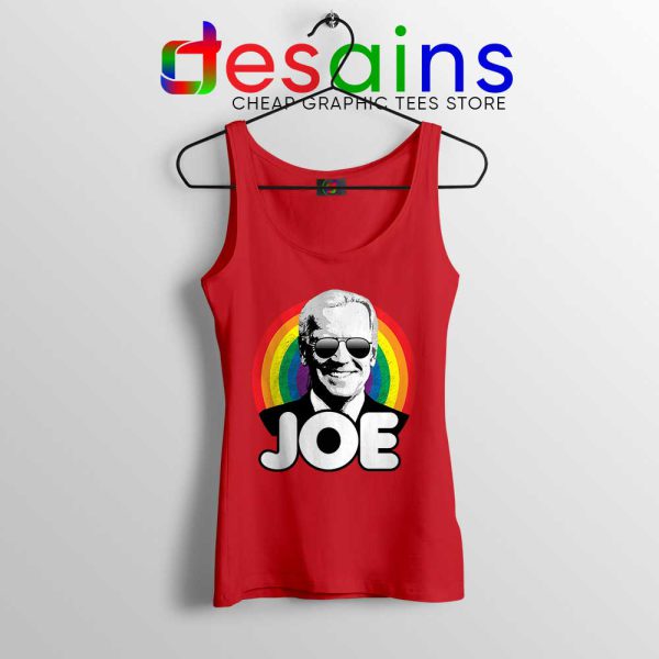 Joe Biden Pride Red Tank Top Rainbow Flag Joe Tops LGBT S-3XL