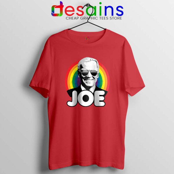 Joe Biden Pride Red Tshirt Rainbow Flag Joe Tee Shirts