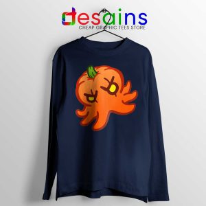 Krak Baby O Lantern Navy Long Sleeve Tee Halloween Gifts T-shirts