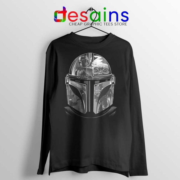 Mandalorian Helmet Long Sleeve Tee Star Wars TV Series