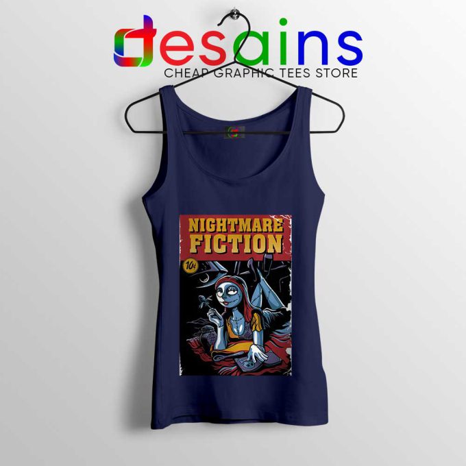 Pulp Fiction Girl Navy Tank Top Nightmare Before Christmas Tops