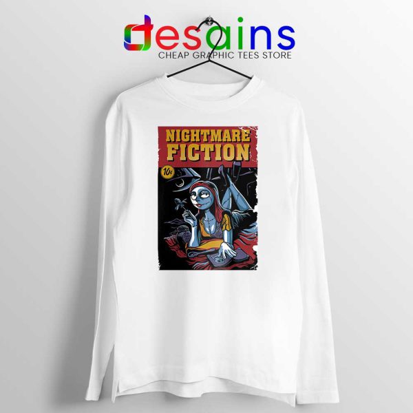 Pulp Fiction Girl White Long Sleeve Tee Nightmare Before Christmas