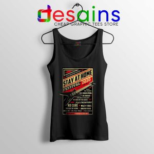Quarantine Festival Music Black Tank Top Stay At Home Tops