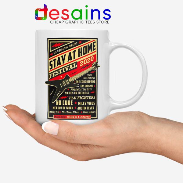 Quarantine Festival Music White Mug Stay At Home Coffee Mugs