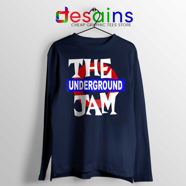 Rock Band The Jam Navy Long Sleeve Tee Music Merch T-shirts Long