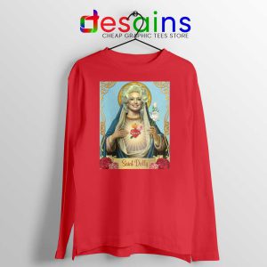 Saint Dolly Parton Red Long Sleeve Tee American Singer T-shirts
