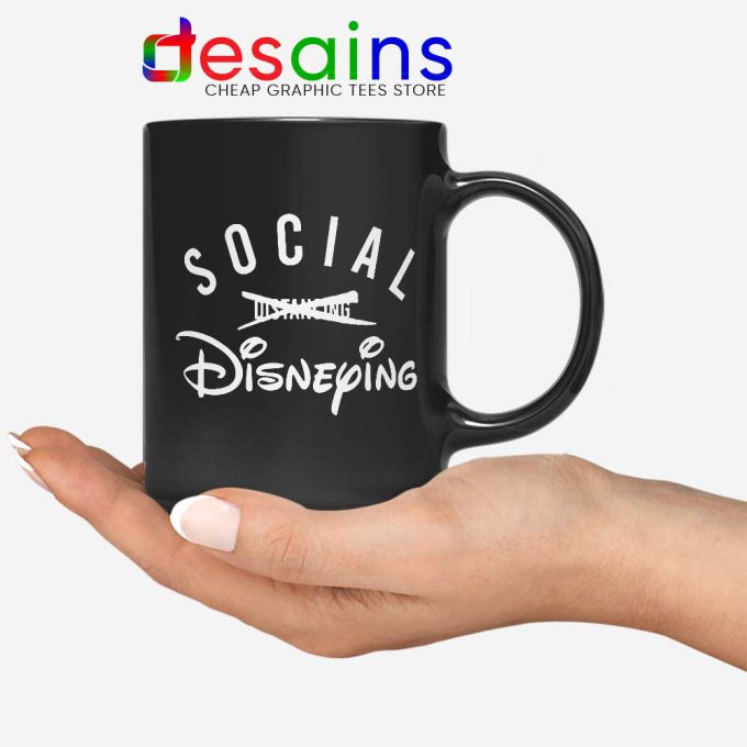 Social Disneying Black Mug Covid-19 Social Distancing Coffee Mugs