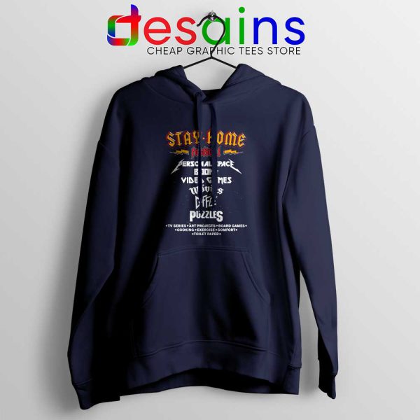 Stay Home Festival Navy Hoodie Social Distancing Covid-19 Jacket
