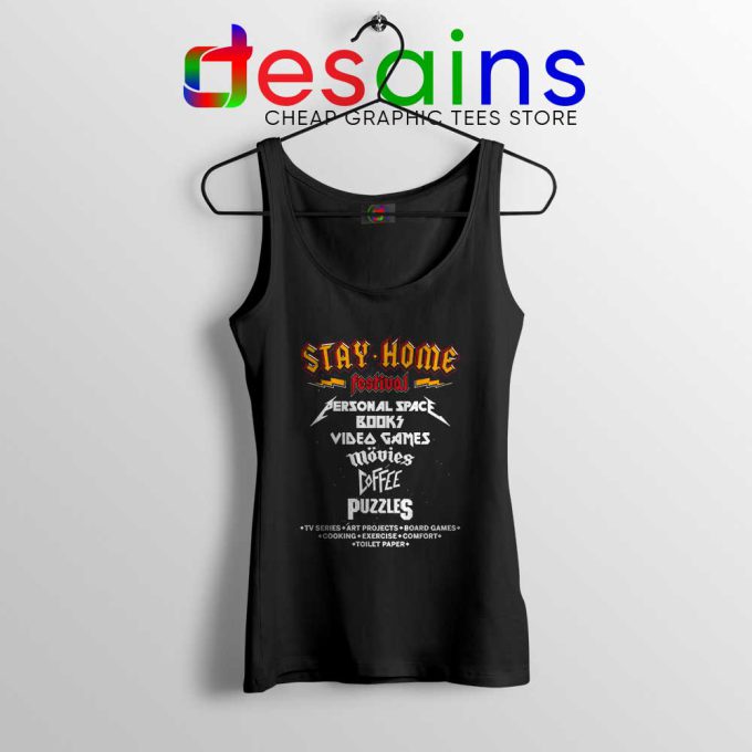 Stay Home Festival Tank Top Social Distancing Covid-19 Tops S-3XL