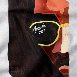 Streetwear hoodie featuring Apache 207 paint-style artwork