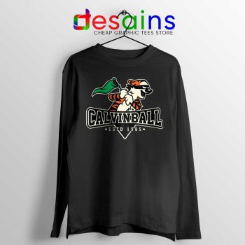 Calvin Ball Long Sleeve Tee Calvin Hobbes Baseball T-shirts