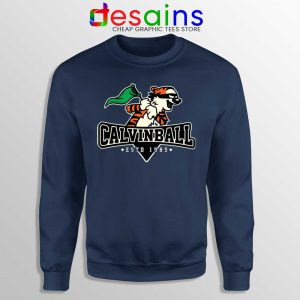 Calvin Ball Navy Sweatshirt Calvin and Hobbes MLB Sweaters