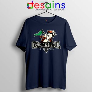 Calvin Ball Navy Tshirt Calvin and Hobbes MLB Tee Shirts