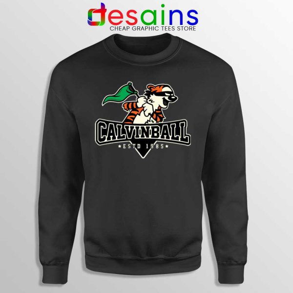 Calvin Ball Sweatshirt Calvin and Hobbes MLB Sweaters