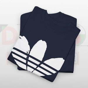 Cardiacs Three Stripes Folded Navy Tshirt - Rock Band