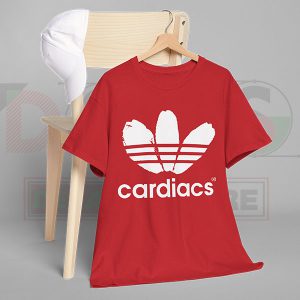 Cardiacs Three Stripes Hanging T-shirt Red - Rock Band Fans