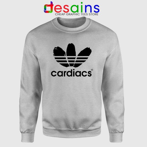 Cardiacs Three Stripes Sport Grey Sweatshirt Rock Band Adidas Sweaters