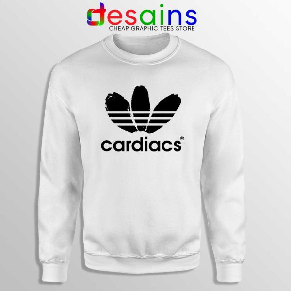 Cardiacs Three Stripes White Sweatshirt Rock Band Adidas Sweaters