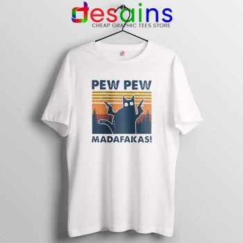 Cat Pew Pew Madafakas Tshirt Pew Pew Gun Meme Tee Shirts