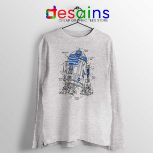 Droid Star Wars Blue Sport Grey Long Sleeve Tee Astromech Droid BB-8