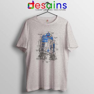 Droid Star Wars Blue Sport Grey Tshirt Astromech Droid BB-8 Tees