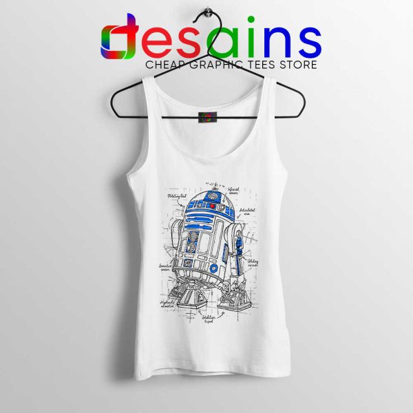 Droid Star Wars Blue Tank Top Astromech Droid BB-8 Tops