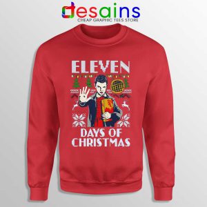 Eleven Days Of Christmas Red Sweatshirt Stranger Things Season 4