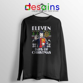 Eleven Stranger Things Long Sleeve Tee Days Of Christmas