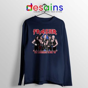 Frasier Sitcom Kiss Navy Long Sleeve Tee Worldwide Tour 97