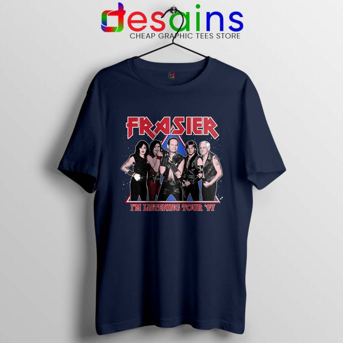 Frasier Sitcom Kiss Navy Tshirt Worldwide Tour 97 Tee Shirts