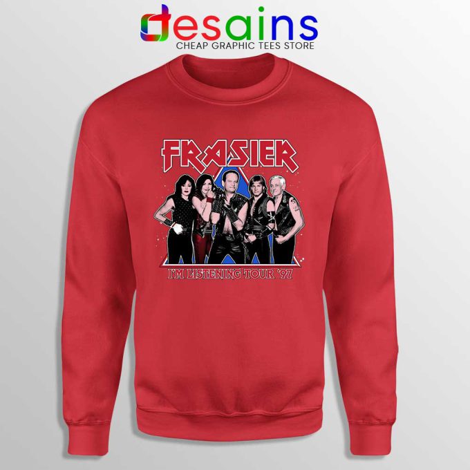 Frasier Sitcom Kiss Red Sweatshirt Worldwide Tour 97 Sweaters