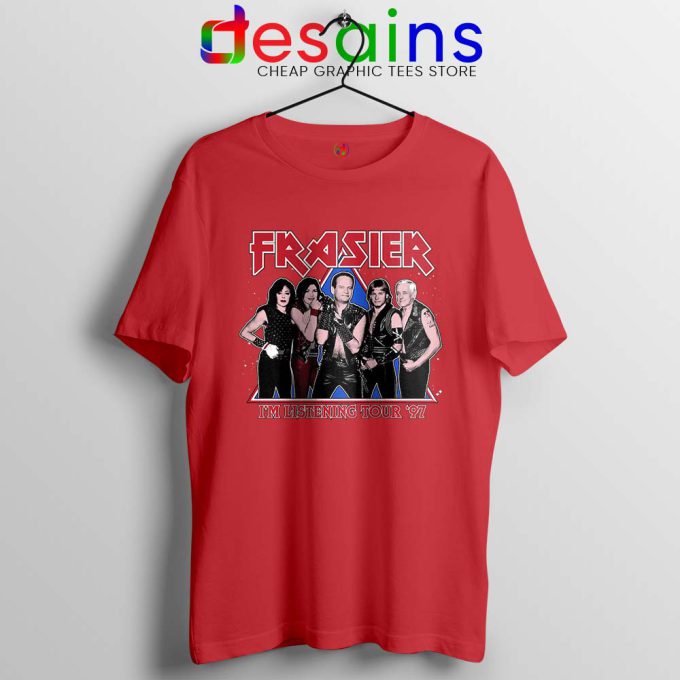Frasier Sitcom Kiss Red Tshirt Worldwide Tour 97 Tee Shirts