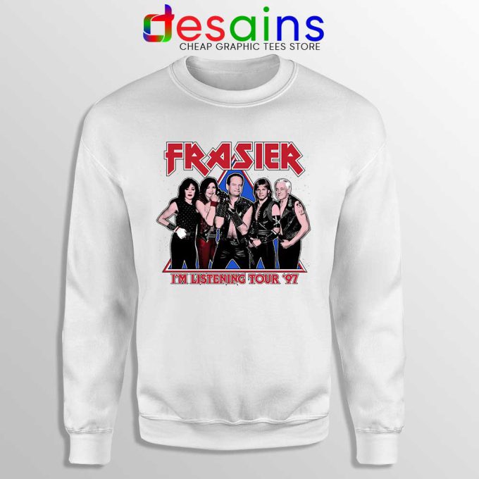 Frasier Sitcom Kiss White Sweatshirt Worldwide Tour 97 Sweaters