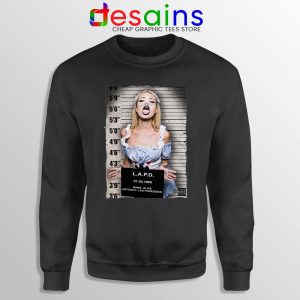 Hot Sexy Alice Mugshot Black Sweatshirt LSD MDMA DMT Xtc Trippy