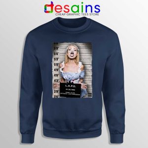 Hot Sexy Alice Mugshot Navy Sweatshirt LSD MDMA DMT Xtc Trippy